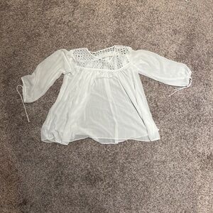 LOFT Elegant White Lace Women's Top